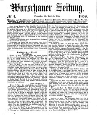 Warschauer Zeitung Donnerstag 5. Mai 1859