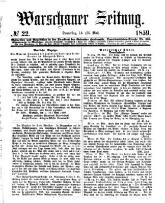 Warschauer Zeitung Donnerstag 26. Mai 1859