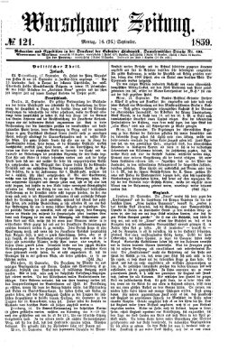 Warschauer Zeitung Montag 26. September 1859
