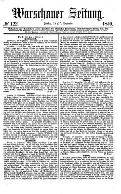 Warschauer Zeitung Dienstag 27. September 1859
