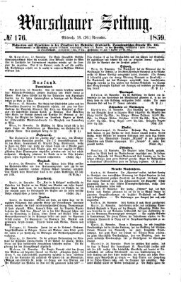 Warschauer Zeitung Mittwoch 30. November 1859