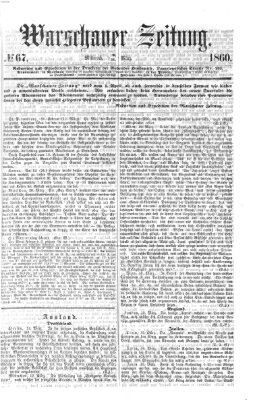 Warschauer Zeitung Mittwoch 21. März 1860