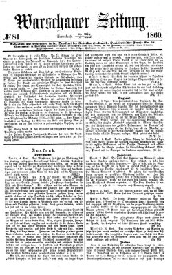 Warschauer Zeitung Samstag 7. April 1860