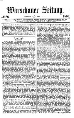 Warschauer Zeitung Samstag 14. April 1860