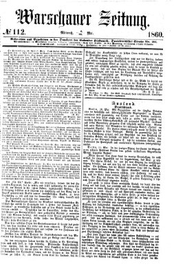 Warschauer Zeitung Mittwoch 16. Mai 1860