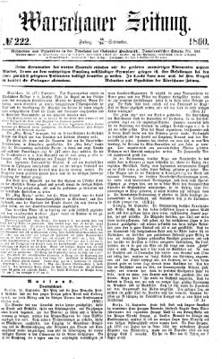 Warschauer Zeitung Freitag 28. September 1860