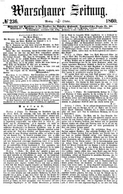 Warschauer Zeitung Montag 15. Oktober 1860