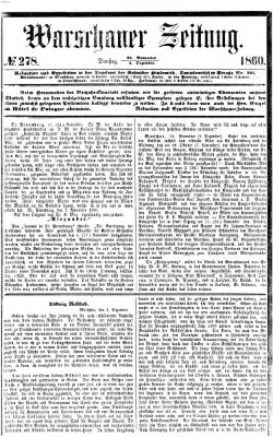 Warschauer Zeitung Dienstag 4. Dezember 1860