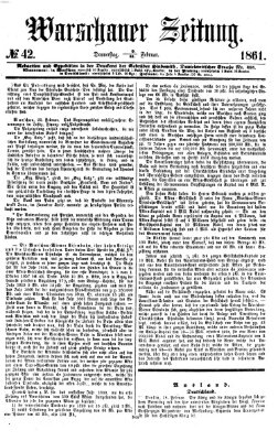 Warschauer Zeitung Donnerstag 21. Februar 1861