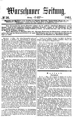 Warschauer Zeitung Montag 11. März 1861