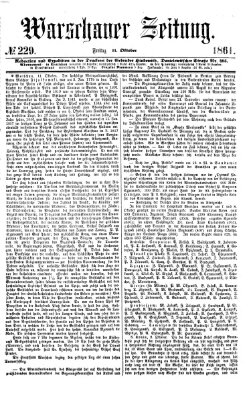 Warschauer Zeitung Freitag 11. Oktober 1861