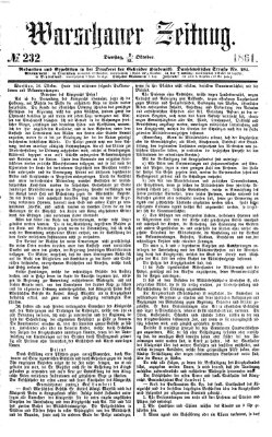 Warschauer Zeitung Dienstag 15. Oktober 1861
