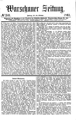 Warschauer Zeitung Freitag 25. Oktober 1861