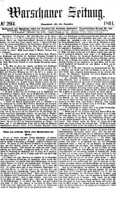 Warschauer Zeitung Samstag 28. Dezember 1861