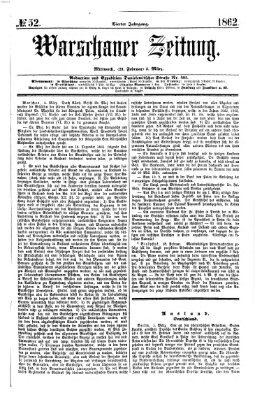 Warschauer Zeitung Mittwoch 5. März 1862