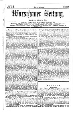 Warschauer Zeitung Freitag 7. März 1862