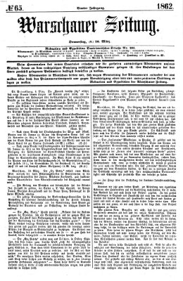 Warschauer Zeitung Donnerstag 20. März 1862