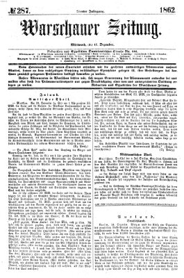Warschauer Zeitung Mittwoch 17. Dezember 1862