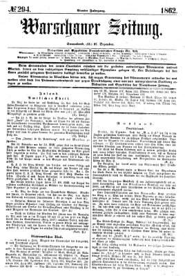 Warschauer Zeitung Samstag 27. Dezember 1862
