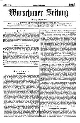 Warschauer Zeitung Montag 23. März 1863