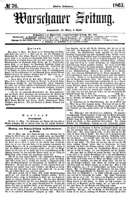 Warschauer Zeitung Samstag 4. April 1863
