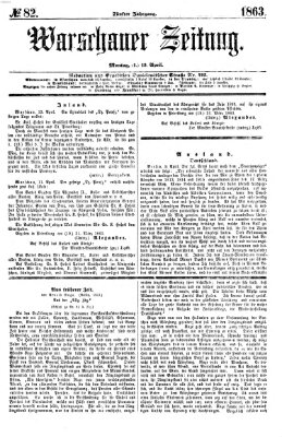 Warschauer Zeitung Montag 13. April 1863
