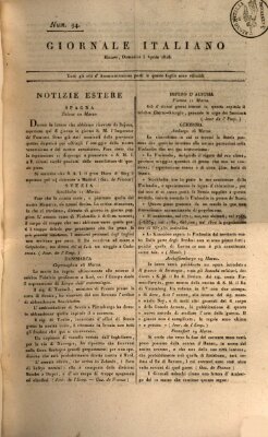 Giornale italiano Sonntag 3. April 1808
