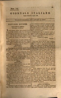 Giornale italiano Dienstag 19. April 1808