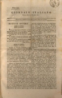Giornale italiano Dienstag 20. Dezember 1808
