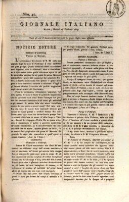 Giornale italiano Dienstag 14. Februar 1809