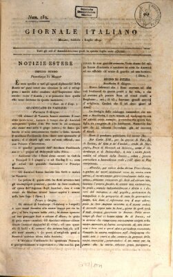 Giornale italiano Samstag 1. Juli 1809
