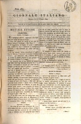 Giornale italiano Donnerstag 6. Juli 1809