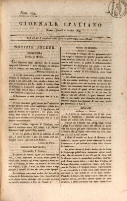 Giornale italiano Donnerstag 26. Oktober 1809