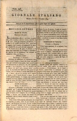 Giornale italiano Donnerstag 14. Dezember 1809