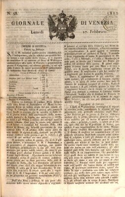 Giornale di Venezia Montag 27. Februar 1815