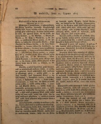 Cýsařské králowské wjdeňské nowiny Sonntag 17. Juli 1814