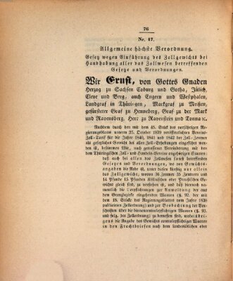 Gesetz-Sammlung für das Herzogtum Coburg (Coburger Regierungs-Blatt) Samstag 15. August 1840