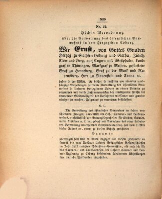 Gesetz-Sammlung für das Herzogtum Coburg (Coburger Regierungs-Blatt) Dienstag 8. Februar 1842