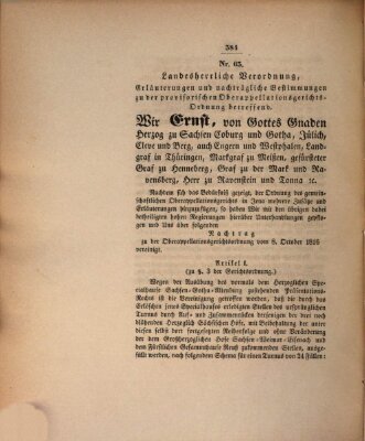Gesetz-Sammlung für das Herzogtum Coburg (Coburger Regierungs-Blatt) Montag 31. Oktober 1842