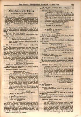 Verhandlungen der Ersten Kammer (Allgemeine preußische Staats-Zeitung) Freitag 13. April 1849