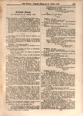 Verhandlungen der Ersten Kammer (Allgemeine preußische Staats-Zeitung) Samstag 27. Oktober 1849