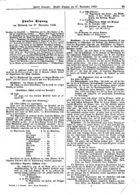 Verhandlungen der Zweiten Kammer (Allgemeine preußische Staats-Zeitung) Mittwoch 27. November 1850