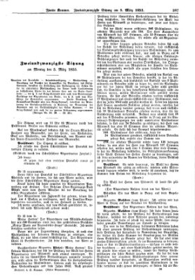 Verhandlungen der Zweiten Kammer (Allgemeine preußische Staats-Zeitung) Montag 5. März 1855