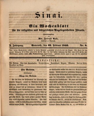 Sinai Montag 23. Februar 1846