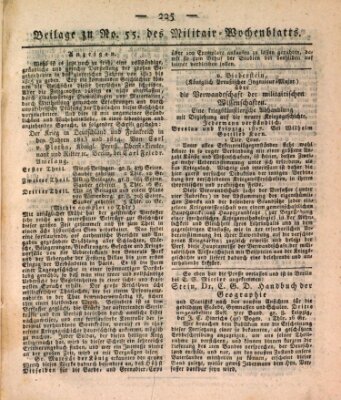 Militär-Wochenblatt Samstag 12. Juli 1817
