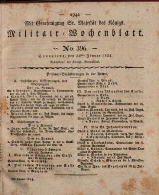 Militär-Wochenblatt Samstag 24. Januar 1824