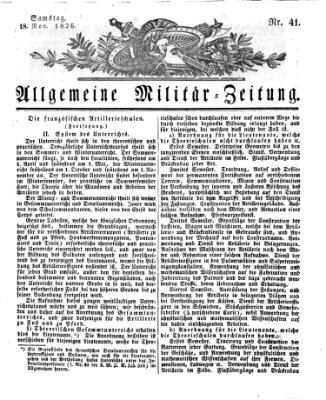 Allgemeine Militär-Zeitung Samstag 18. November 1826