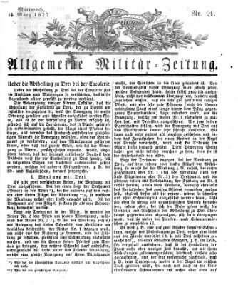 Allgemeine Militär-Zeitung Mittwoch 14. März 1827