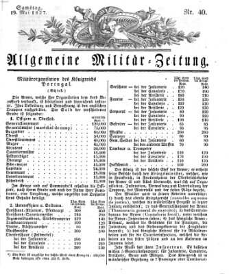Allgemeine Militär-Zeitung Samstag 19. Mai 1827