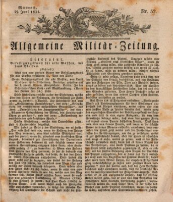 Allgemeine Militär-Zeitung Mittwoch 29. Juni 1831